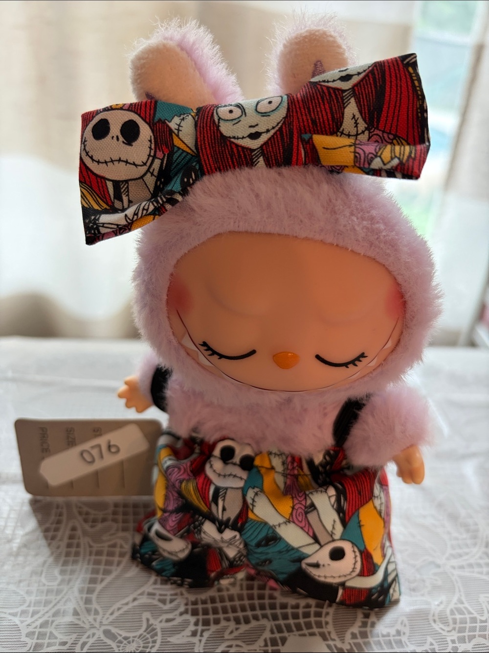 076,Two Pieces Outfit W pattern” nightmare before Christmas “for Labubu doll